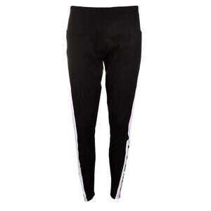 Puma women's Leaping Puma Colorblock V2 Tights In Black And White Size S